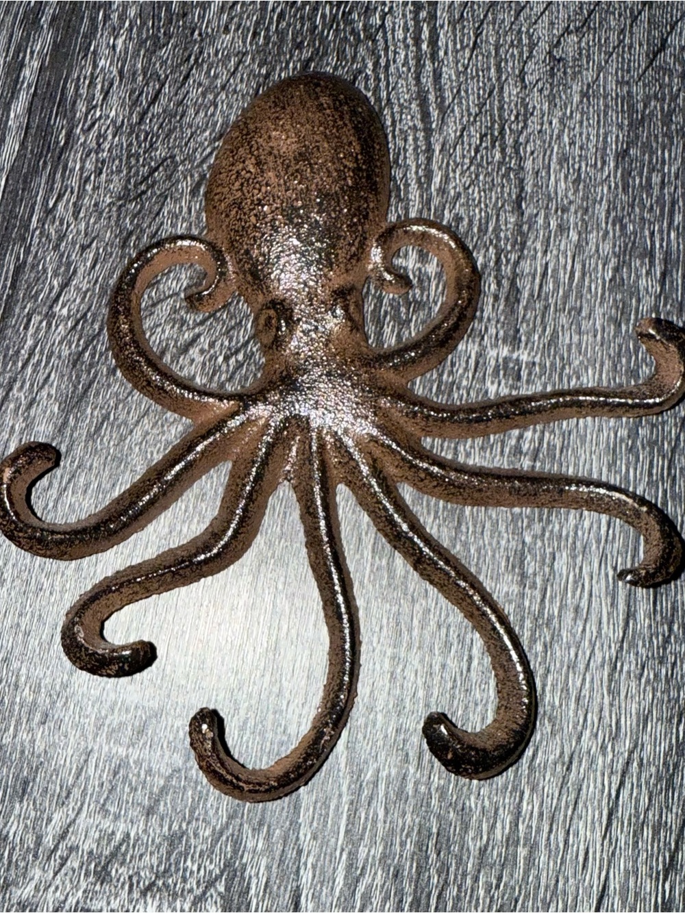 Octopus Wall Hook - Brown Decorative Wall Accent
